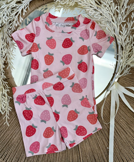 Strawberry Comfort Wear Biker Shorts Set