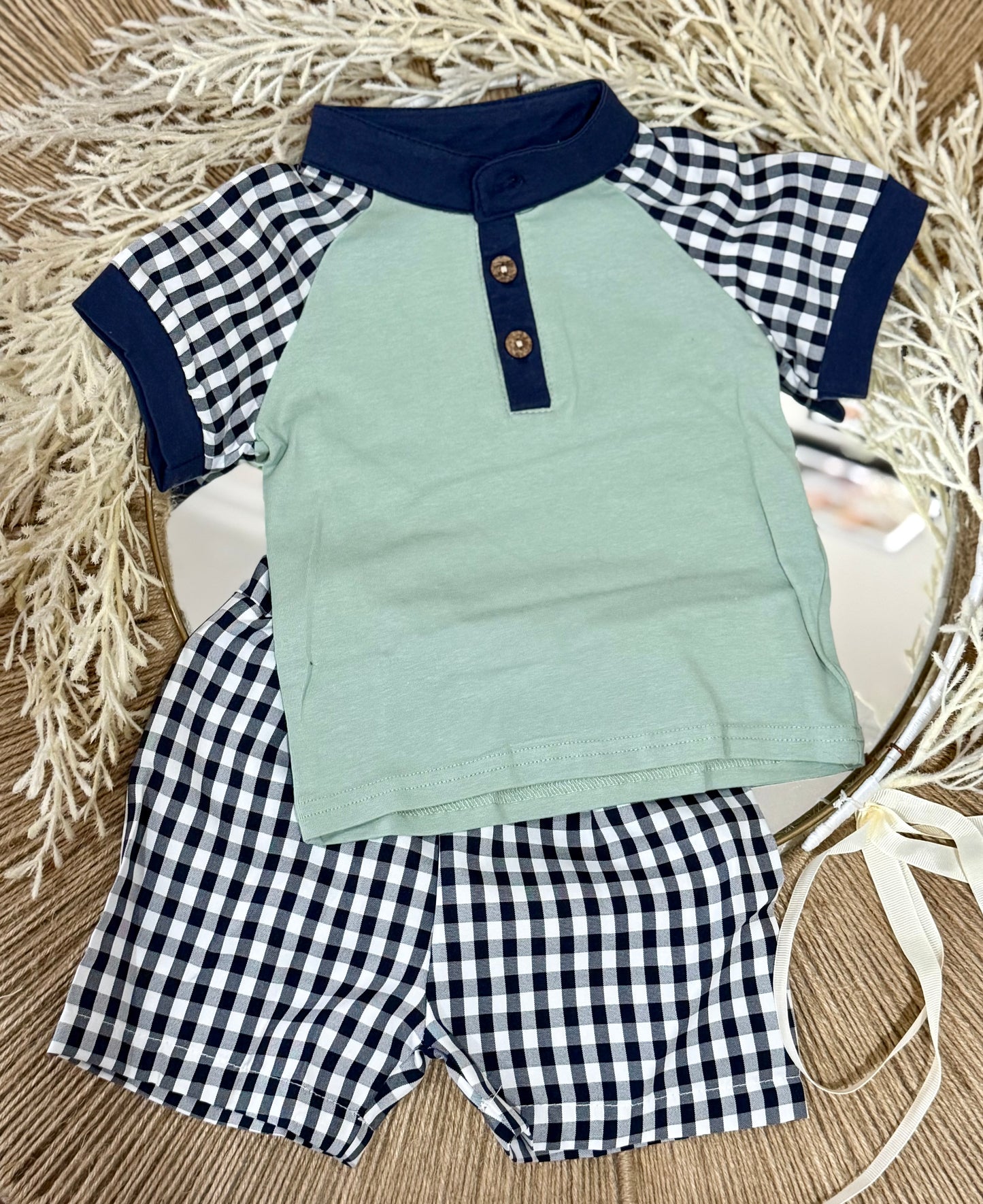 Colton Plaid Shorts Set