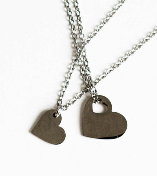 Mom + Mini Heart Necklace Set