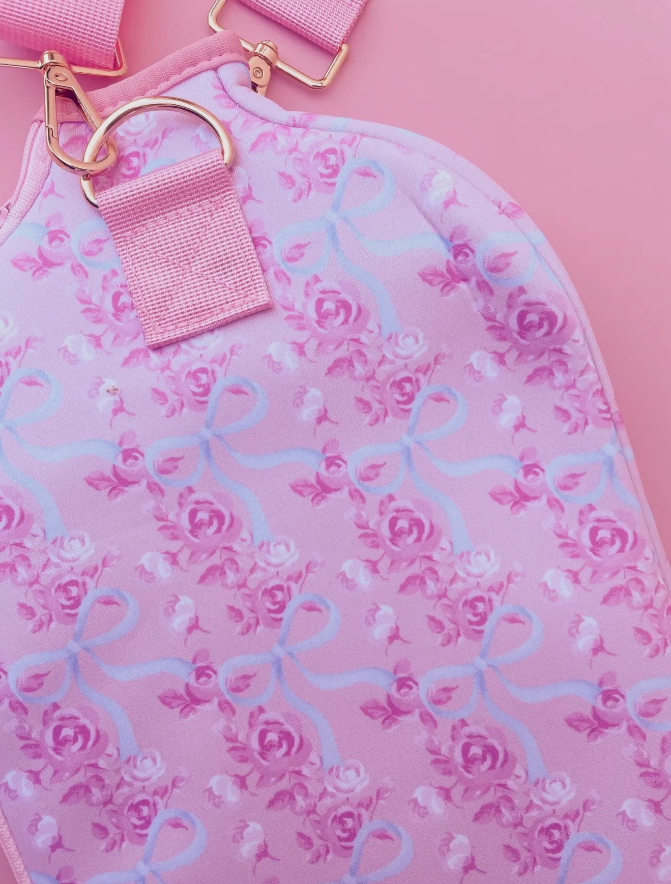 Watercolor Floral Bow Pickleball Paddle Bag & Cover