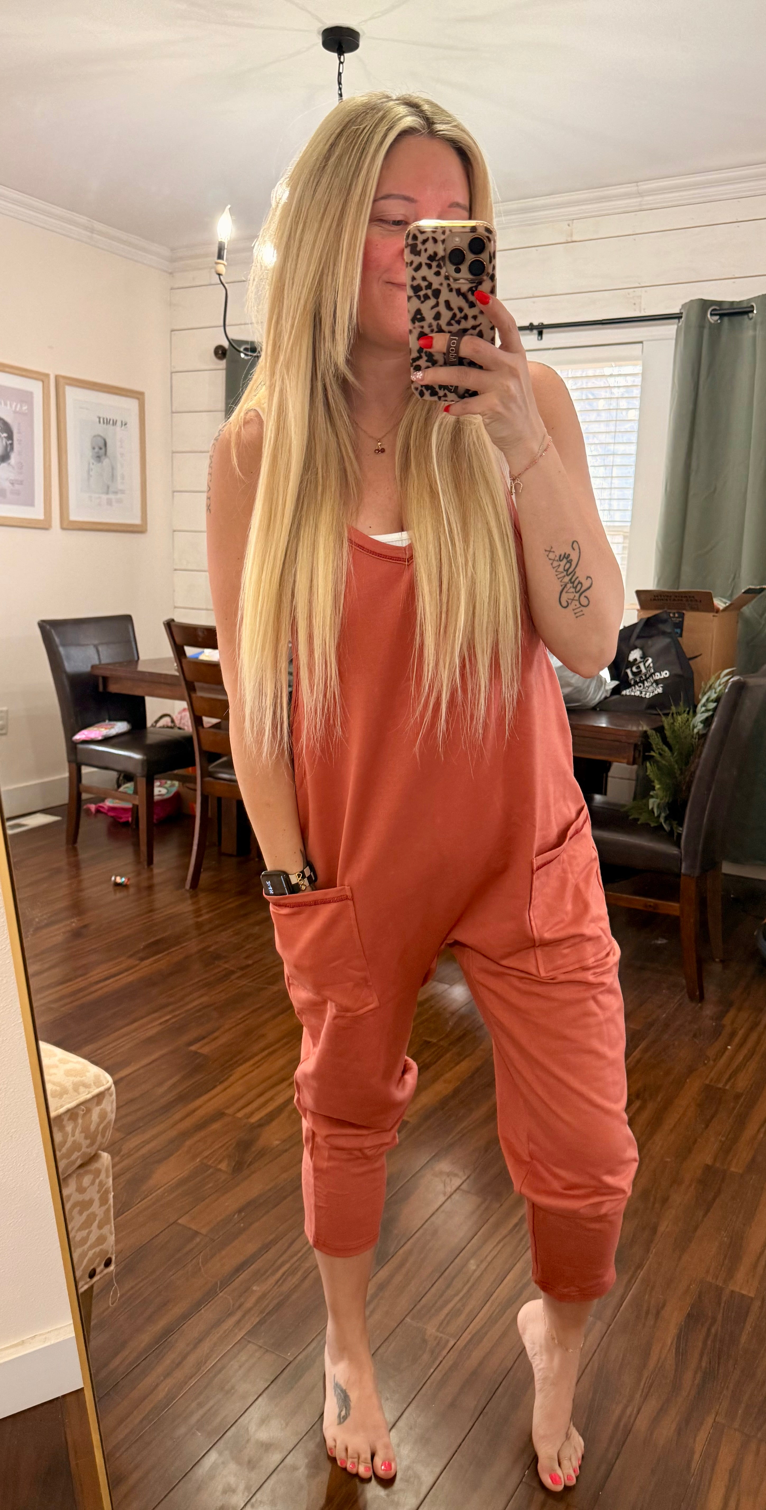 Side Pockets Harem Pants Tank Jumpsuit