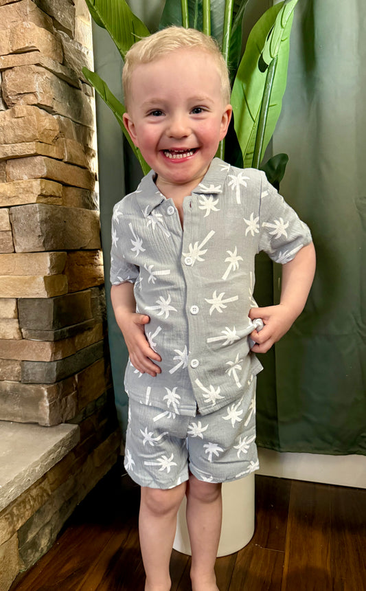 Linen Palm Trees Set