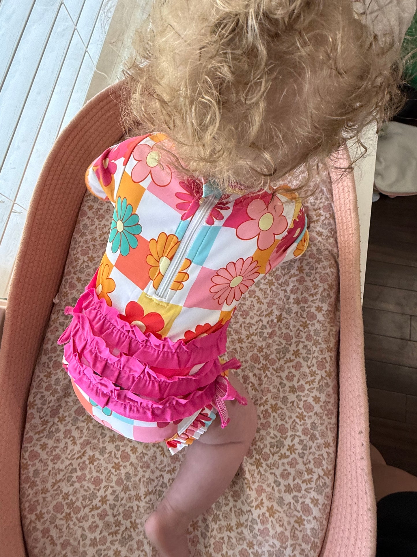 Retro Floral One Piece Swimsuit