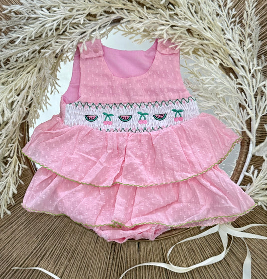 Watermelon Ruffle Romper