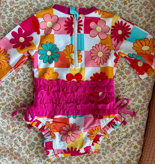 Retro Floral One Piece Swimsuit