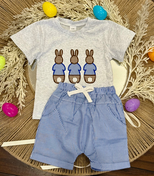 Stripe Bunny Boys Set