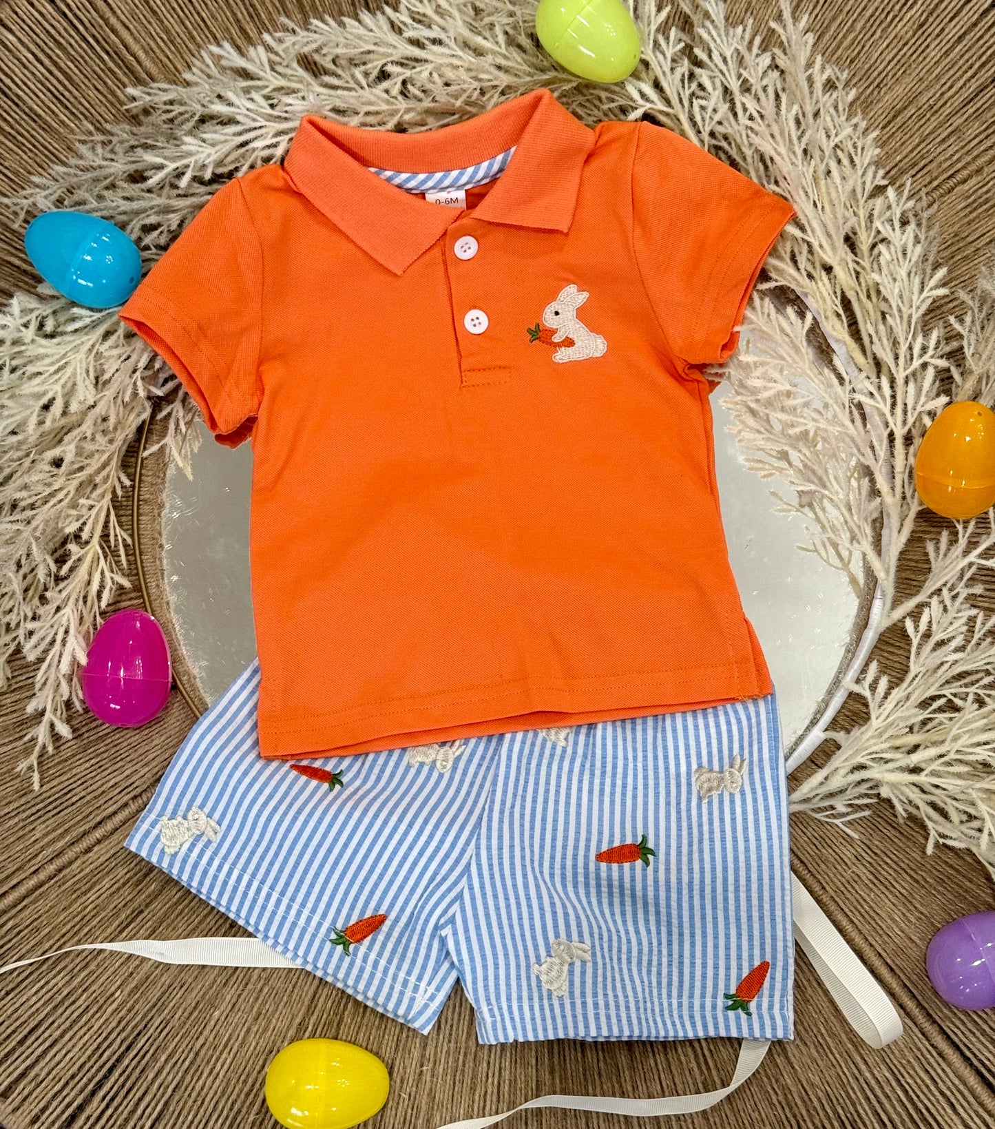 Orange Collared Easter Outfit
