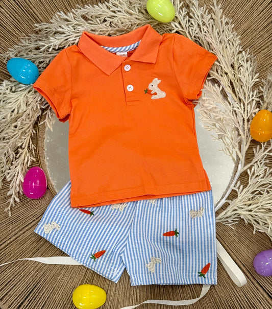 Orange Collared Easter Outfit