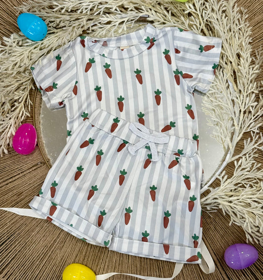 Striped Carrots Short Set