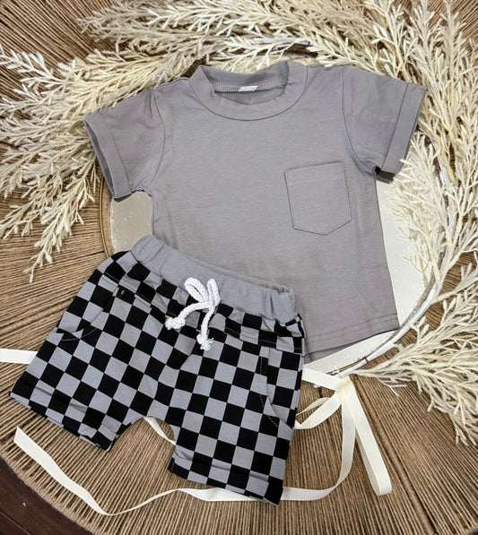 Checkered Shorts Sets