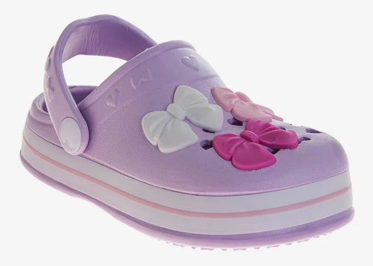 Purple Bow Clogs