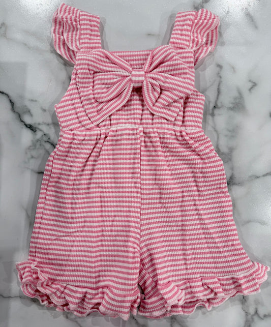 Pink Striped Romper