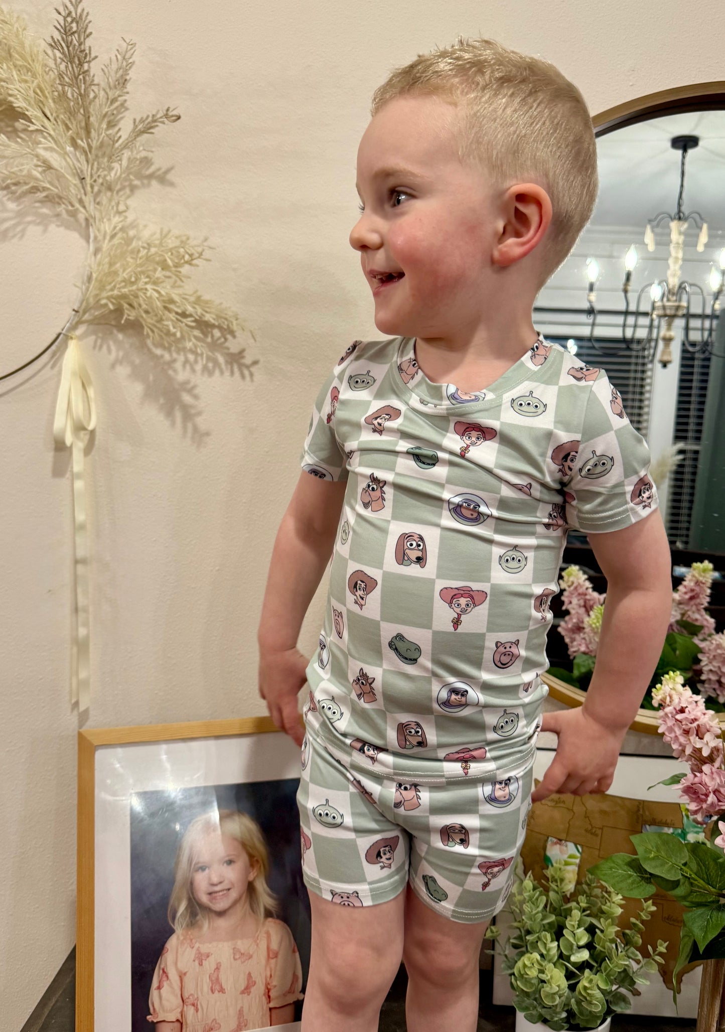 You’ve Got a Friend In Me Checkered Shorts Set