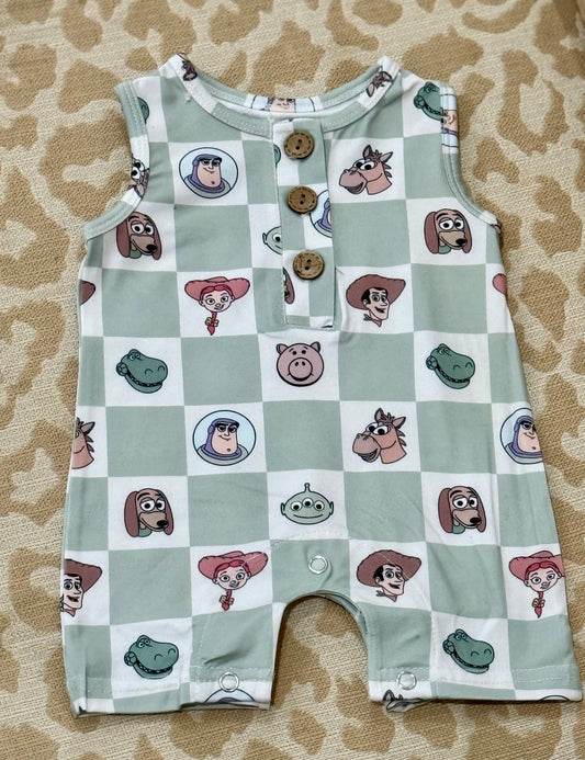You’ve Got a Friend In Me Checkered Tank Romper