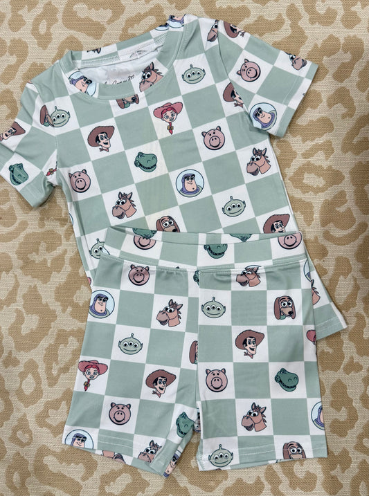 You’ve Got a Friend In Me Checkered Shorts Set