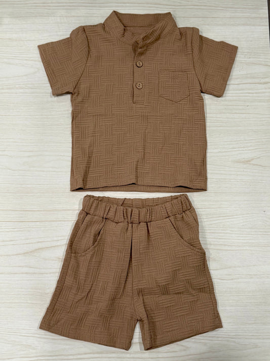 Sand Textured Bubble/Shorts Set