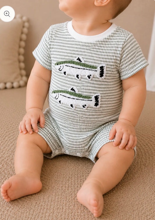 Gone Fishing Striped Romper