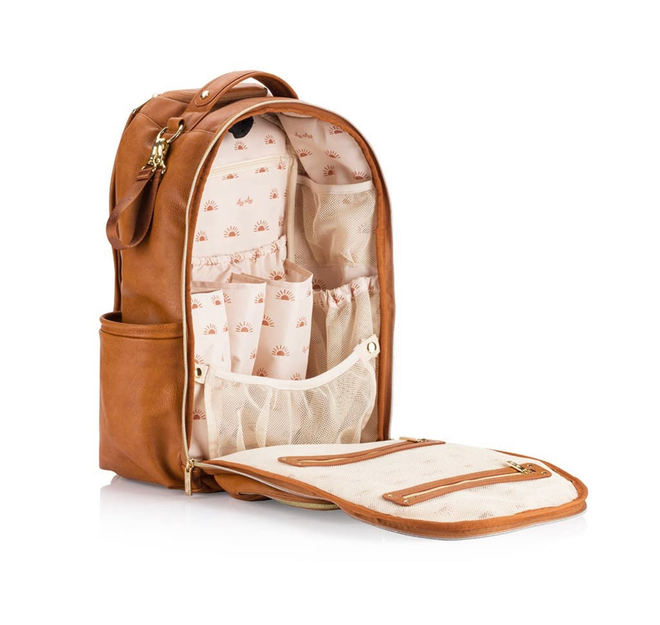 Cognac Boss Plus Backpack Diaper Bag