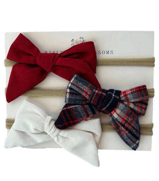 Breeanne Bow Headband Variety Pack- Scottie Dog Plaid