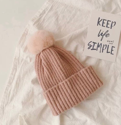 Winter Pom Pom Beanie Hat