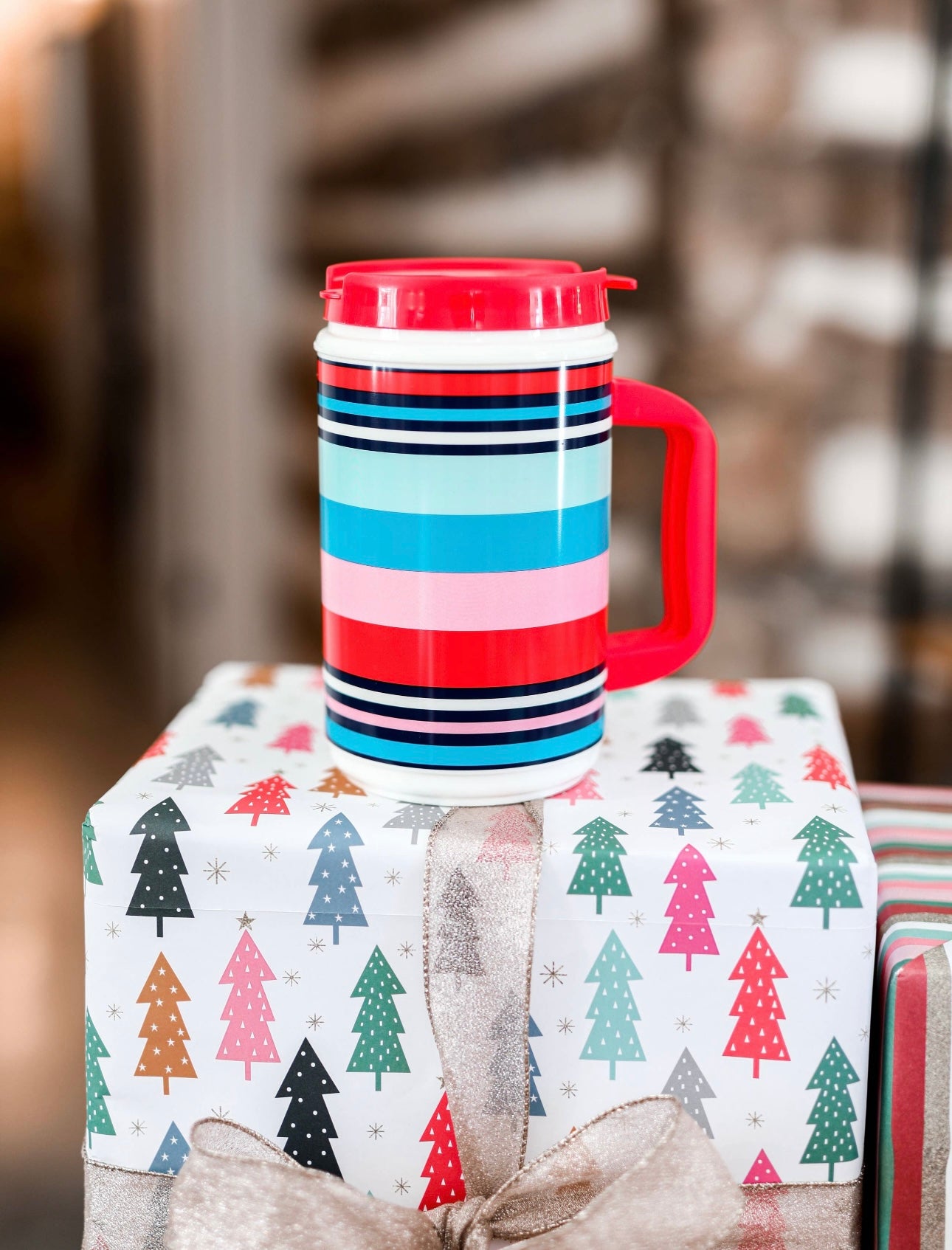 Merry Everything Happy Always Striped Thermo Jug