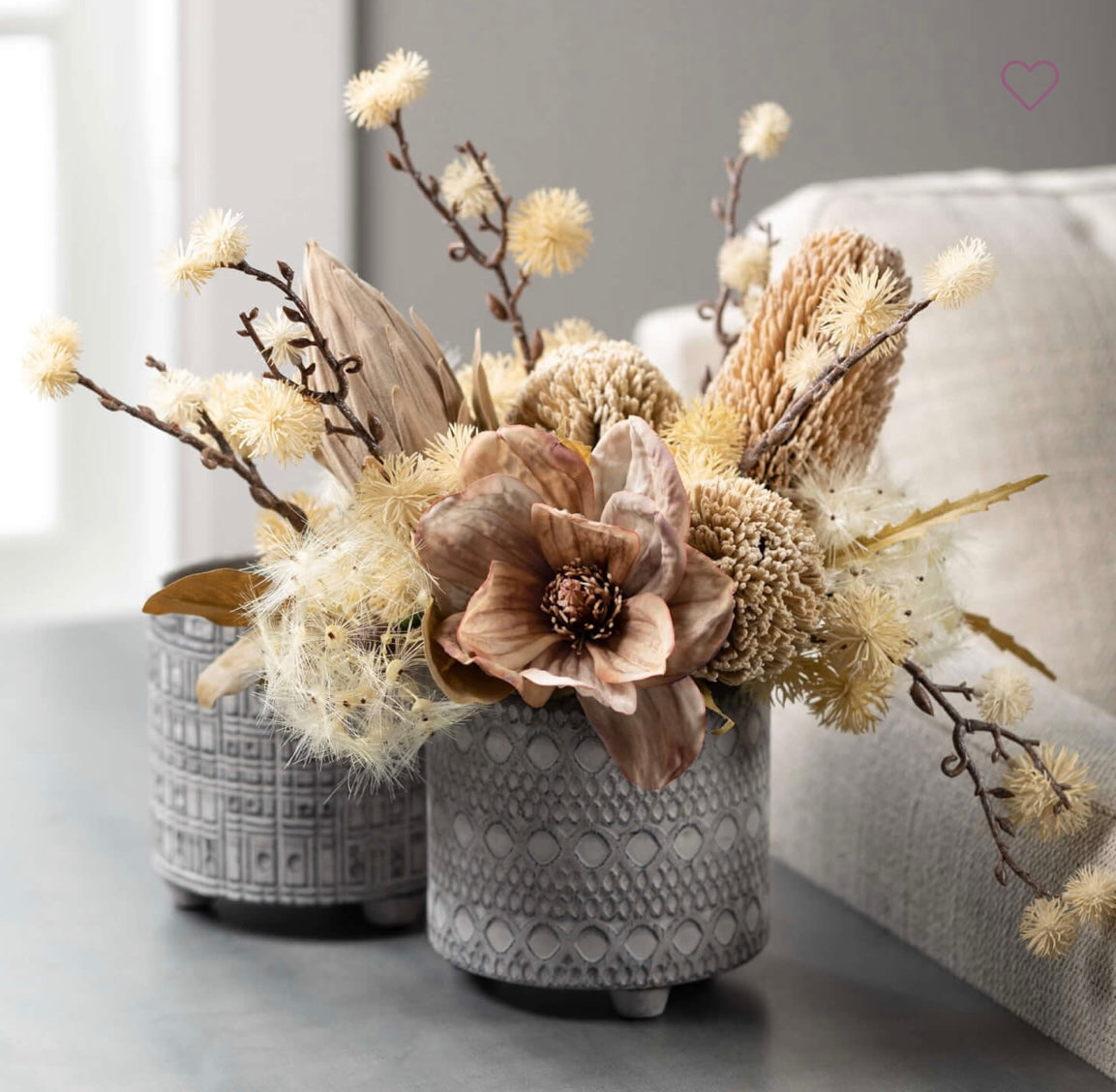 Gray Geometric Pots