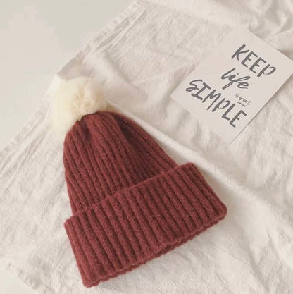 Winter Pom Pom Beanie Hat