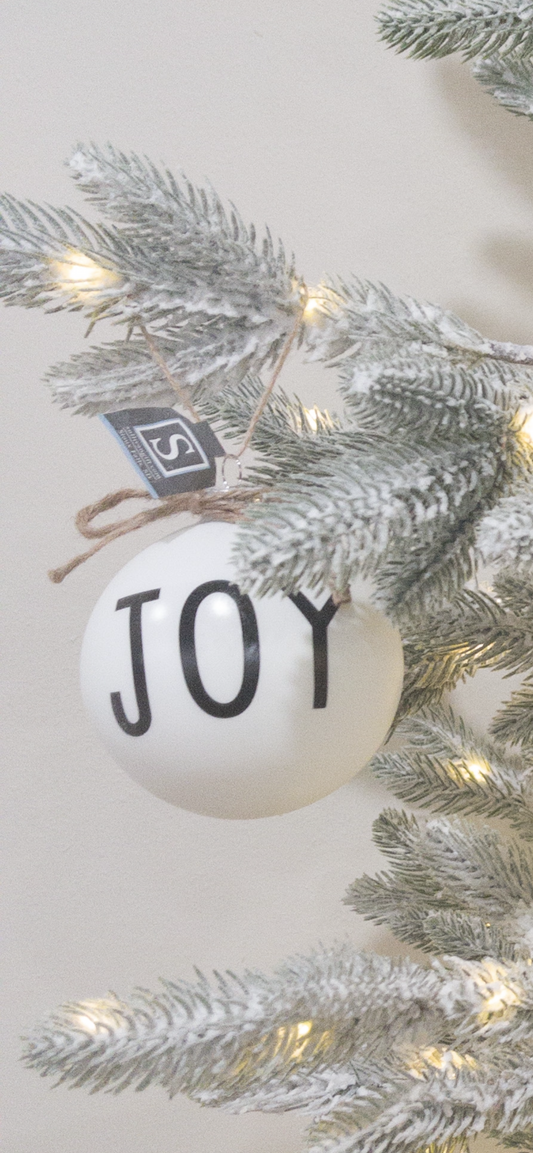 Black+White Word Ornaments