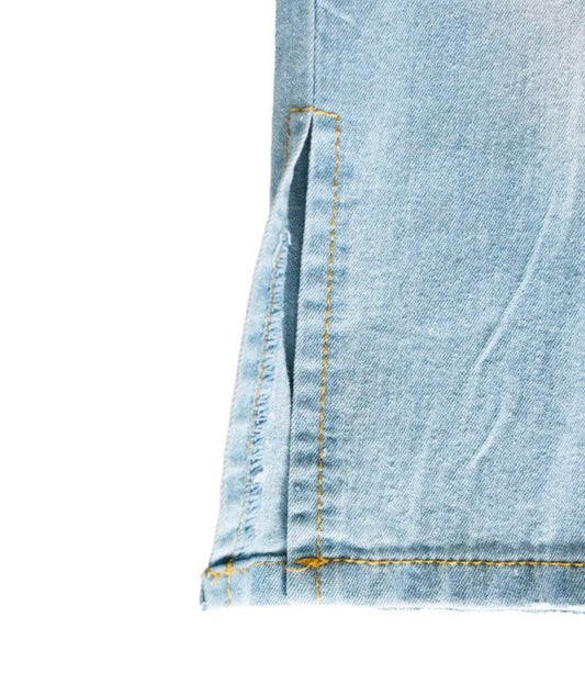 Nessa Light Wash Split Hem Jeans