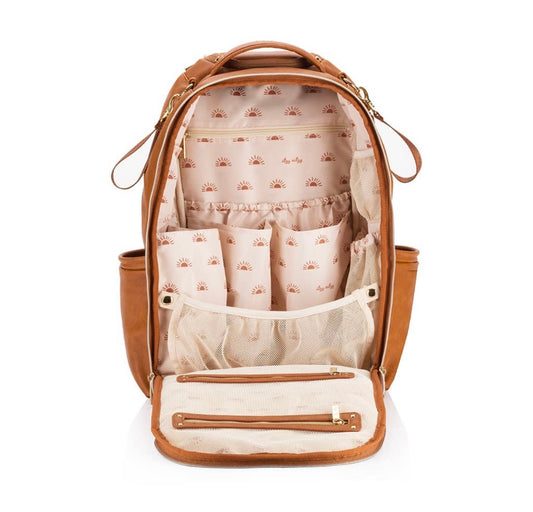 Cognac Boss Plus Backpack Diaper Bag