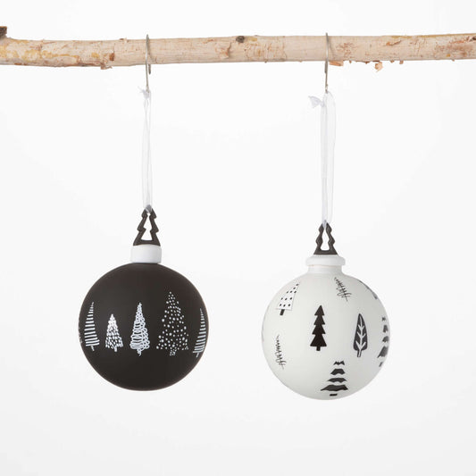 Black+White Tree Ornaments