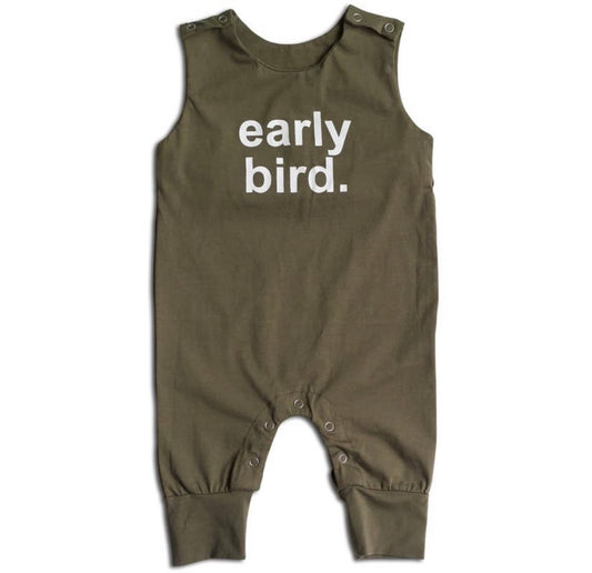 Olive Early Bird Romper
