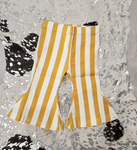 Landry Boho Denim Vintage Yellow Stripe Bell Bottoms