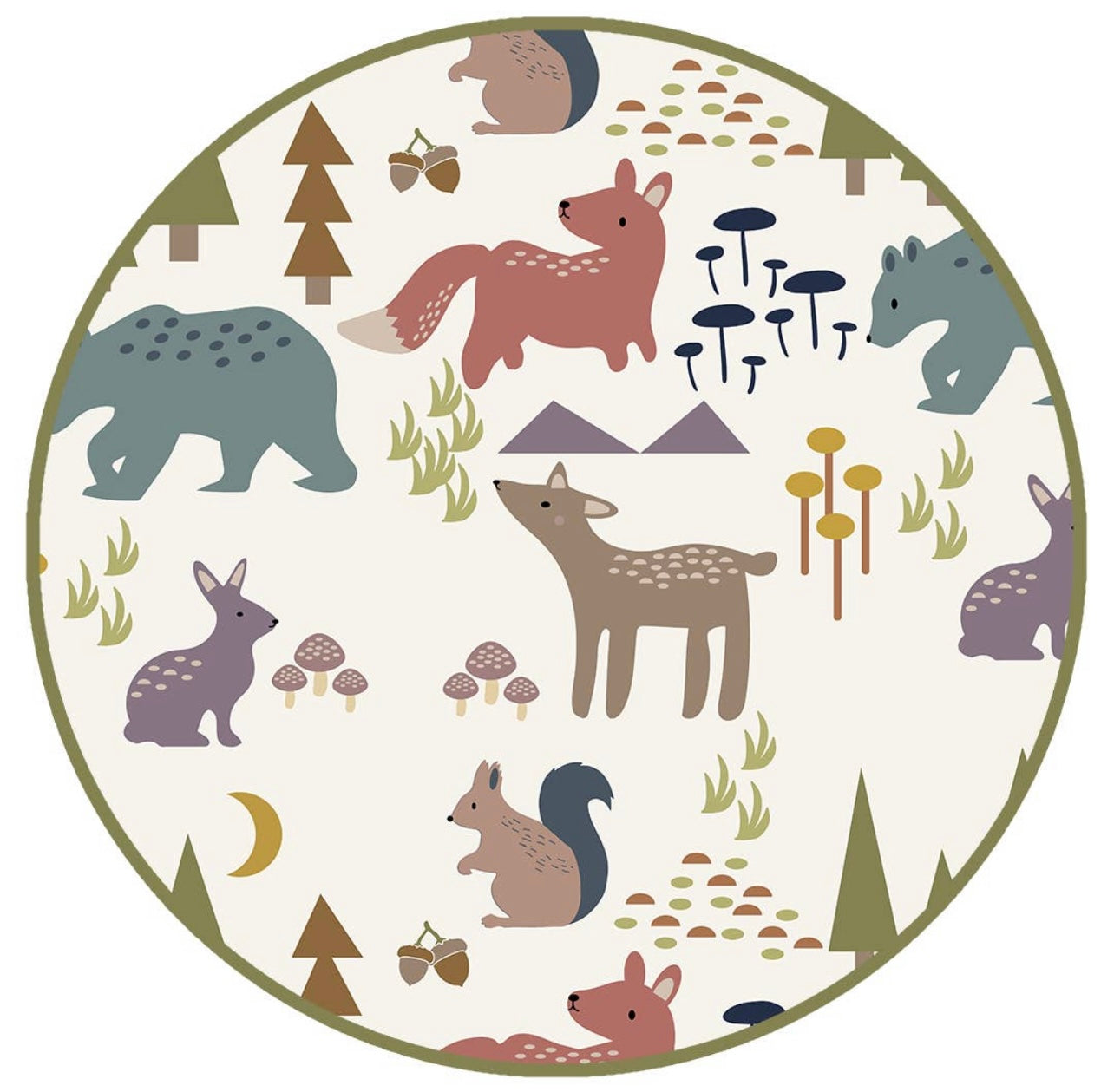 Forest Friends Animal Bamboo Baby Convertible Footie PJs