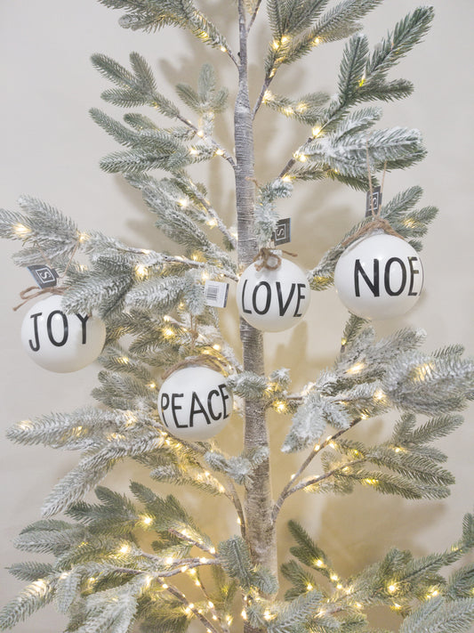 Black+White Word Ornaments