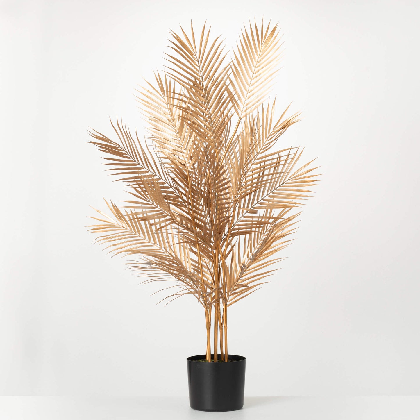 Metallic Golden Palm Tree