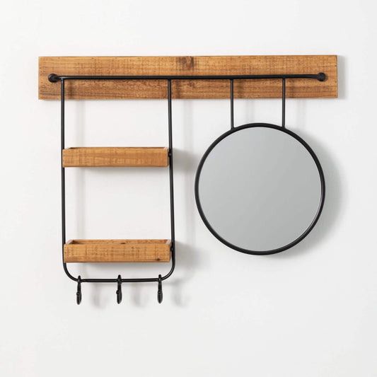 Hanging Mirror Wall Shelf