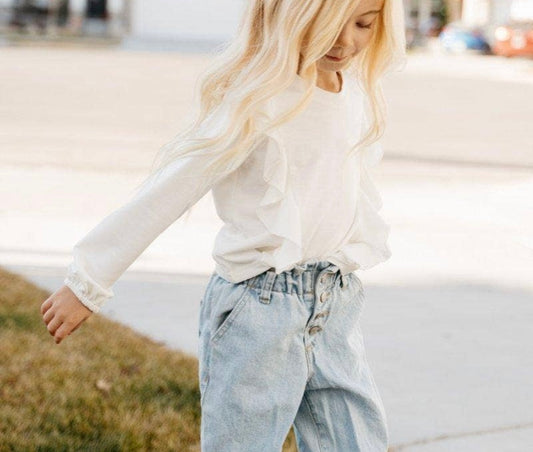 Emmelyn Long Sleeve Ruffle Top