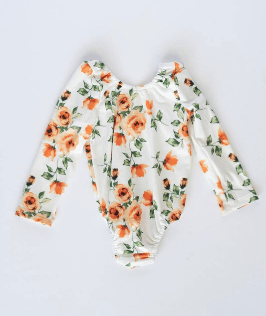 Livee Long Sleeve Colorado Fall Floral Leotard