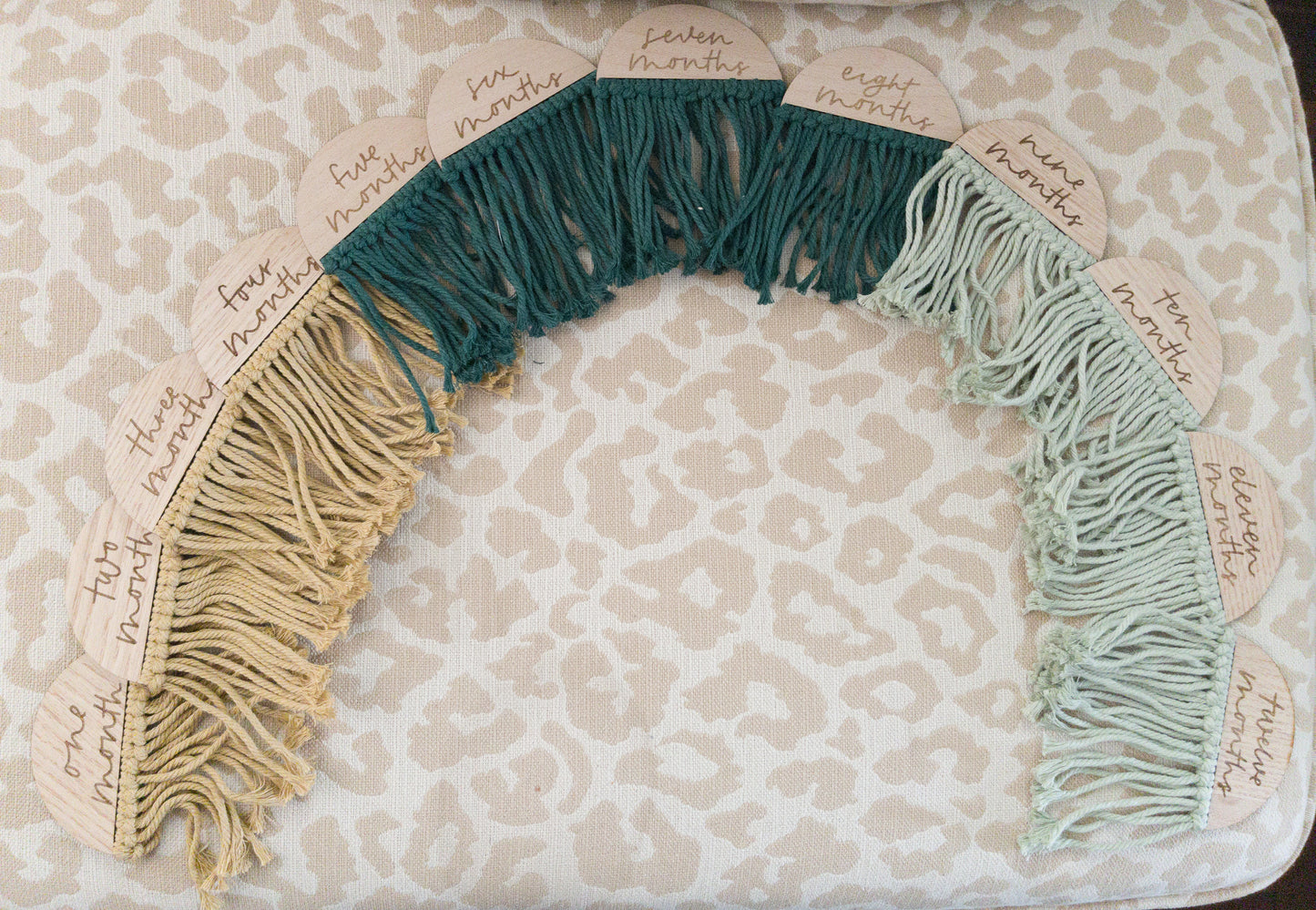 Macrame Baby Monthly Milestone Markers
