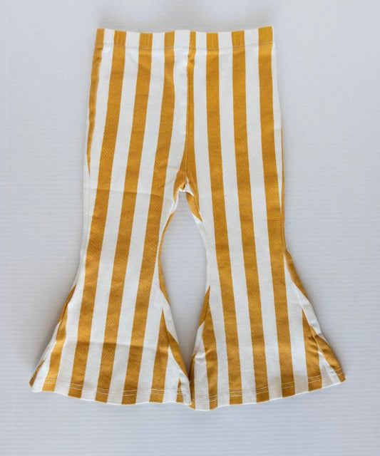 Landry Boho Denim Vintage Yellow Stripe Bell Bottoms