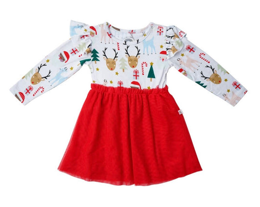 Santa and Friends Holiday Tulle Dress
