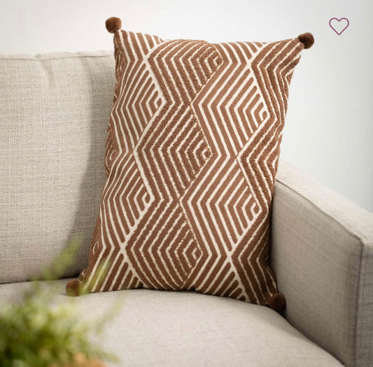 Geometric Print Accent Pillow