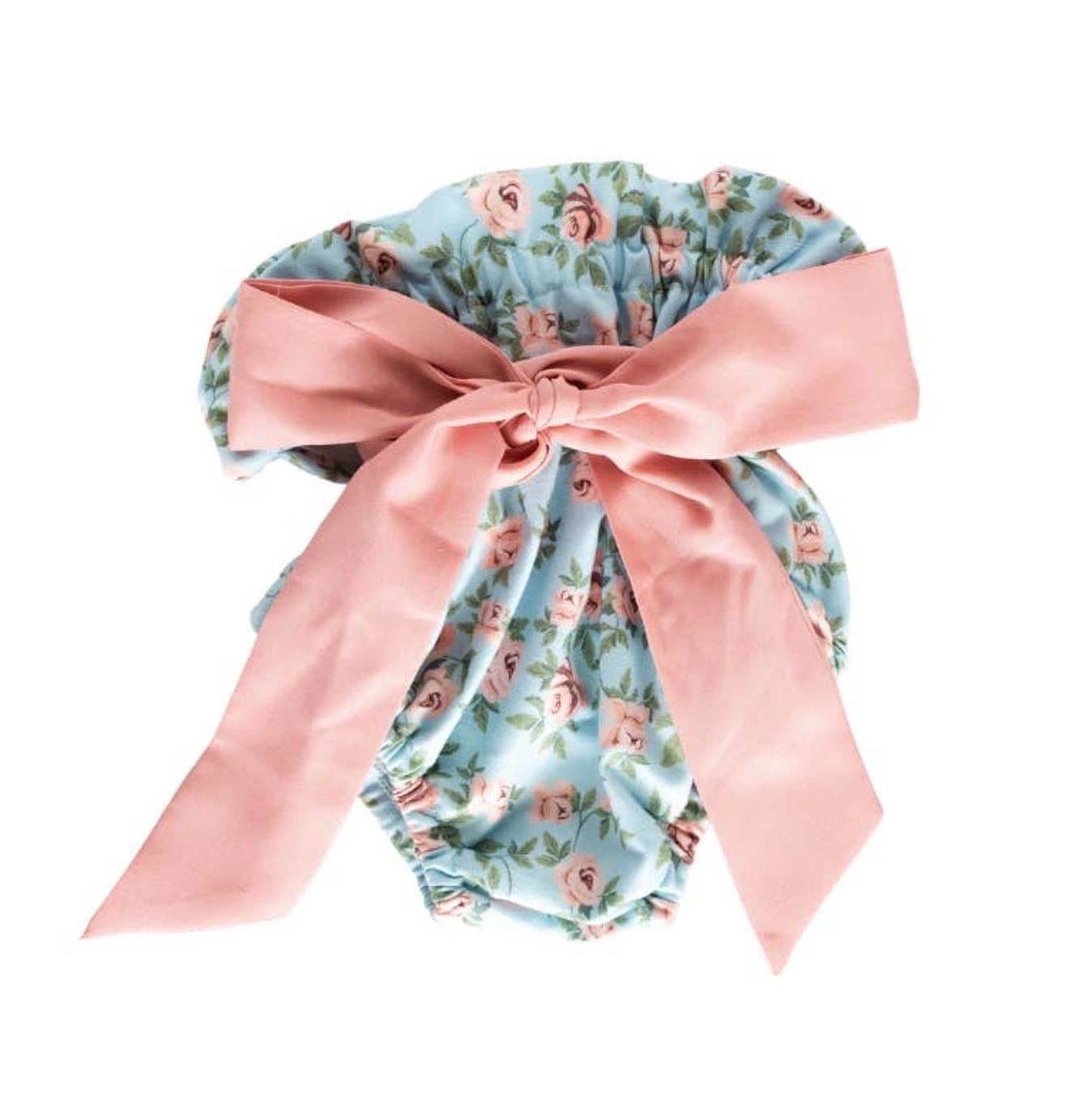Blue+Pink Floral Brandi Bow Bloomers