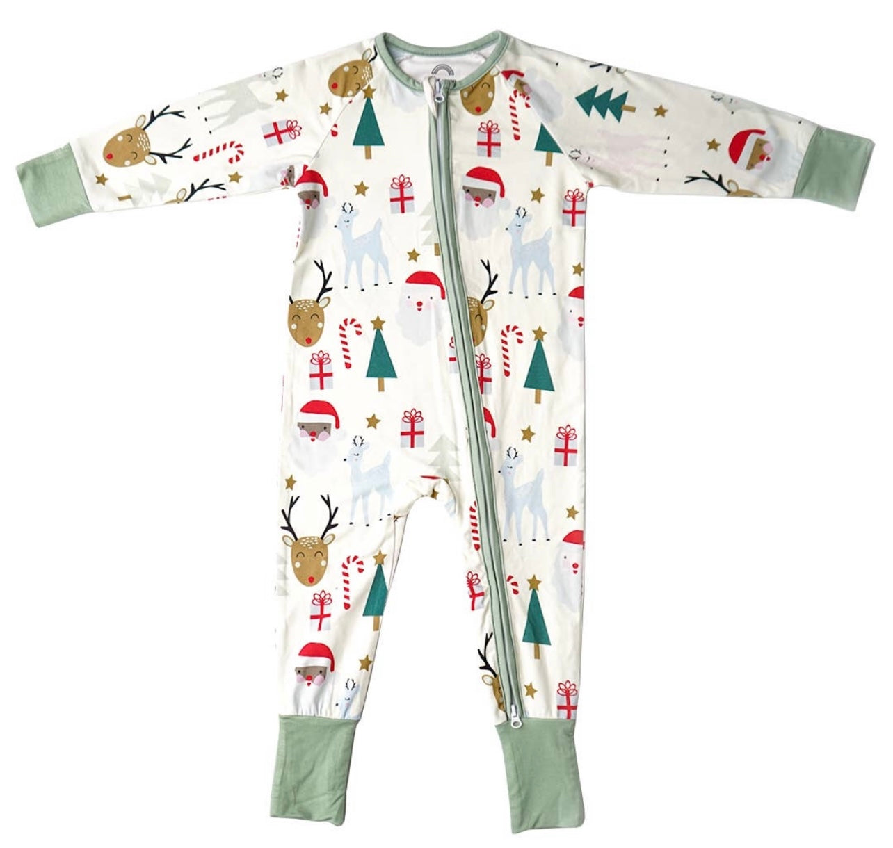 Santa Holiday Bamboo Convertible Baby Sleeper