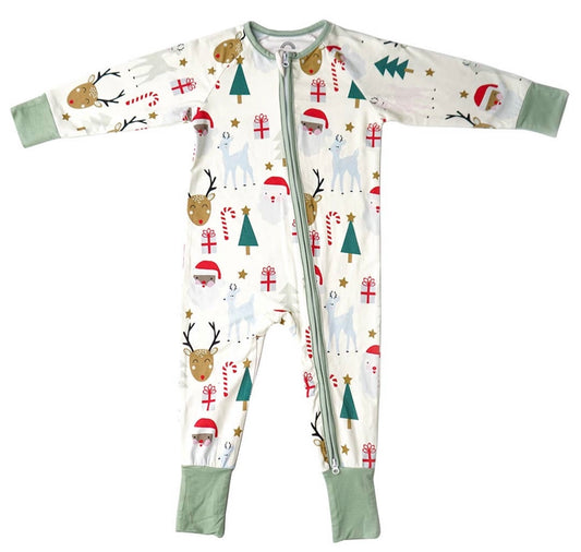 Santa Holiday Bamboo Convertible Baby Sleeper