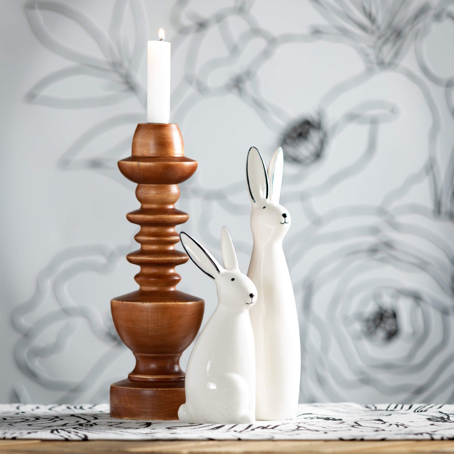 Abstract Porcelain Bunnies