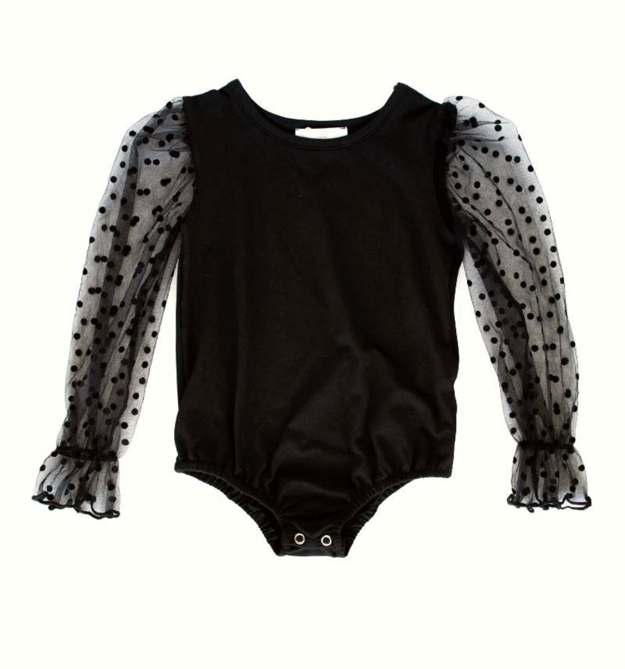 Destinee Sheer Dot Sleeve Leotard