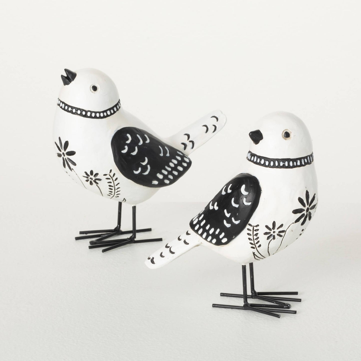Painted Whimsical Bird Figures