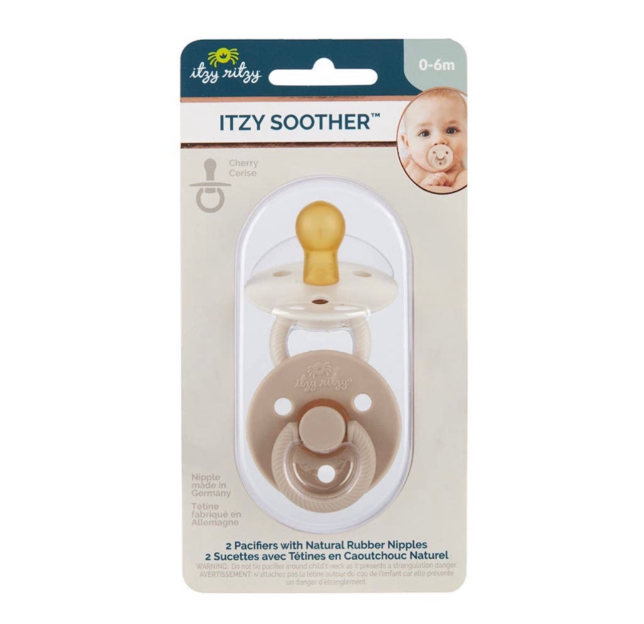 NEW! Natural Rubber Soothing Pacifiers